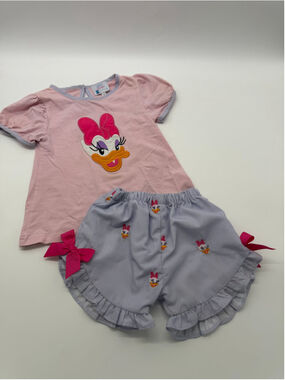 Sweet LaRose Daisy Duck Matching Set 3T Pink Blue